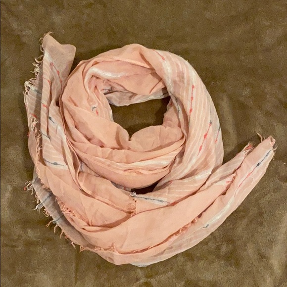 Pink Embroidered Light-Weight Scarf 🧣 - Picture 1 of 5